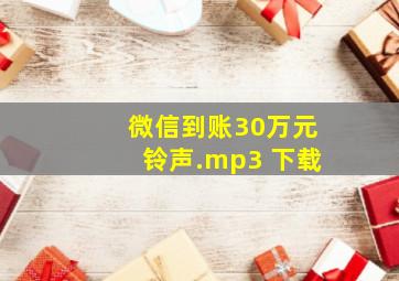 微信到账30万元铃声.mp3 下载